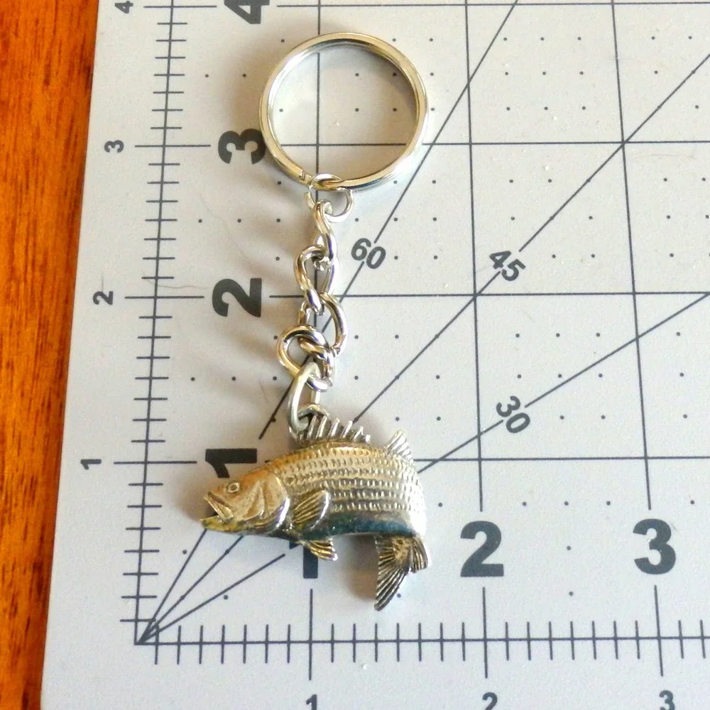 Jumping Striper / Striped Bass Keychain 2009K